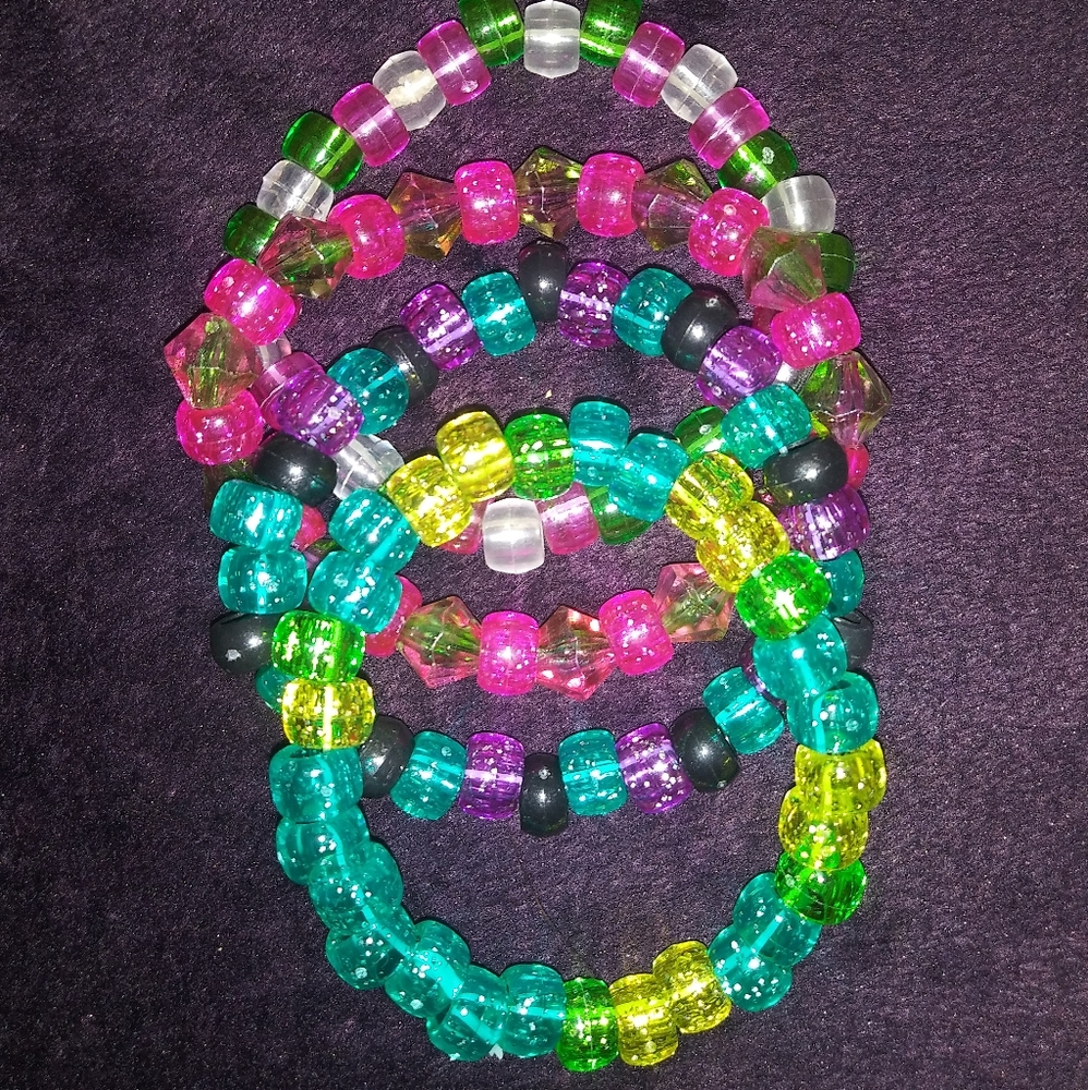 Handmade kandi, Bracelets bundle, Rave bracelets - Picture 3 of 11